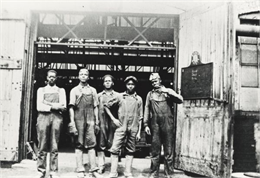 Five foundry workers at Fairbanks, Morse & Co.