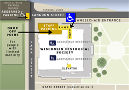 Accessibility map for the Wisconsin Historical Society