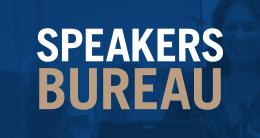 Banner for Speakers Bureau events