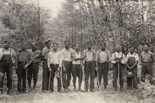 One of the Native American crews hired to assist with the White Pine Blister Rust eradication effort on the Menominee Reservation.