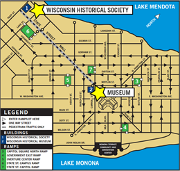 Parking map for downtown Madison.